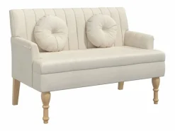 Best Banco con cojines lino 113x64,5x75,5 cm Banco Y Pie De Cama|Banco Y Pie De Cama