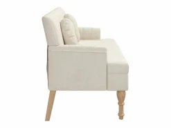 Best Banco con cojines lino 113x64,5x75,5 cm Banco Y Pie De Cama|Banco Y Pie De Cama