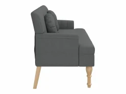 Banco con cojines tela oscuro 113x64,5x75,5 cm ES24686