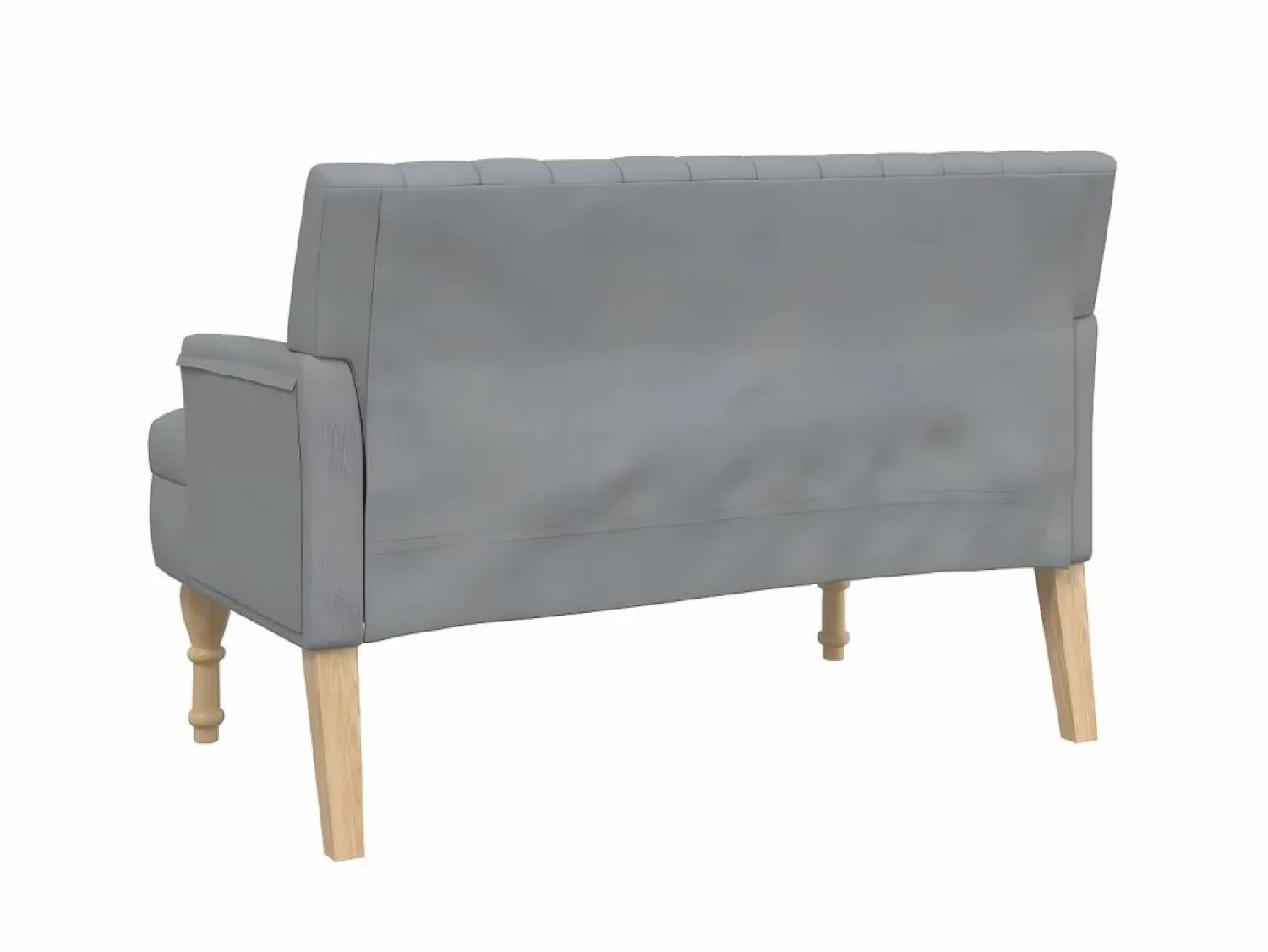 Banco con cojines tela claro 113x64,5x75,5 cm ES66033 Banco Y Pie De Cama|Banco Y Pie De Cama