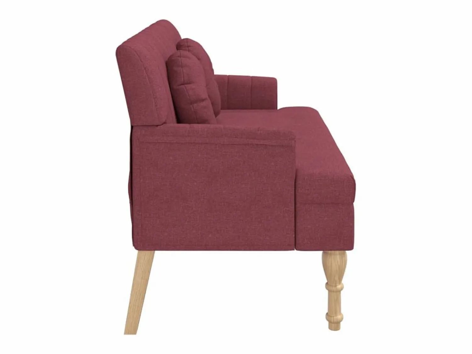 vidaxl Banco con cojines tela tinto 113x64,5x75,5 cm