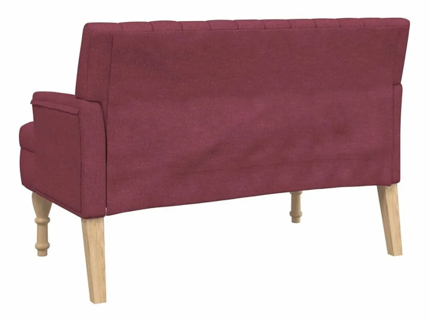 vidaxl Banco con cojines tela tinto 113x64,5x75,5 cm