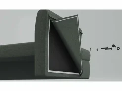 vidaxl Banco con cojines tela oscuro 113x64,5x75,5 cm