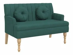 vidaxl Banco con cojines tela oscuro 113x64,5x75,5 cm