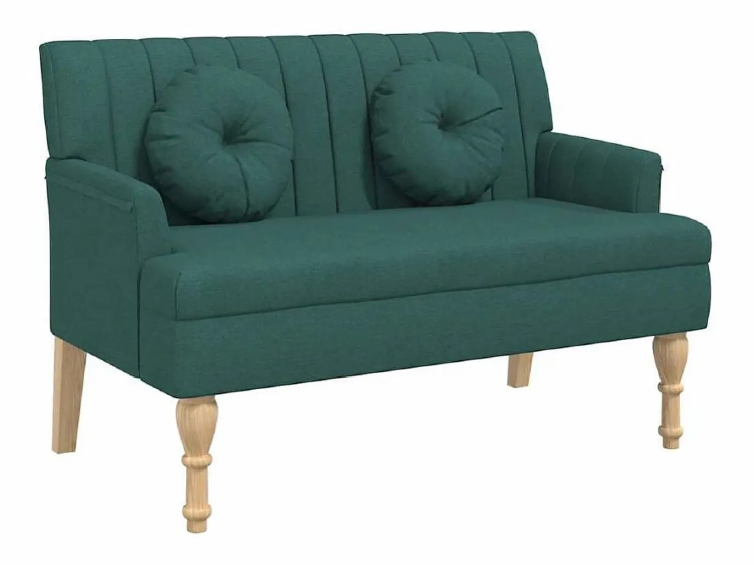 vidaxl Banco con cojines tela oscuro 113x64,5x75,5 cm