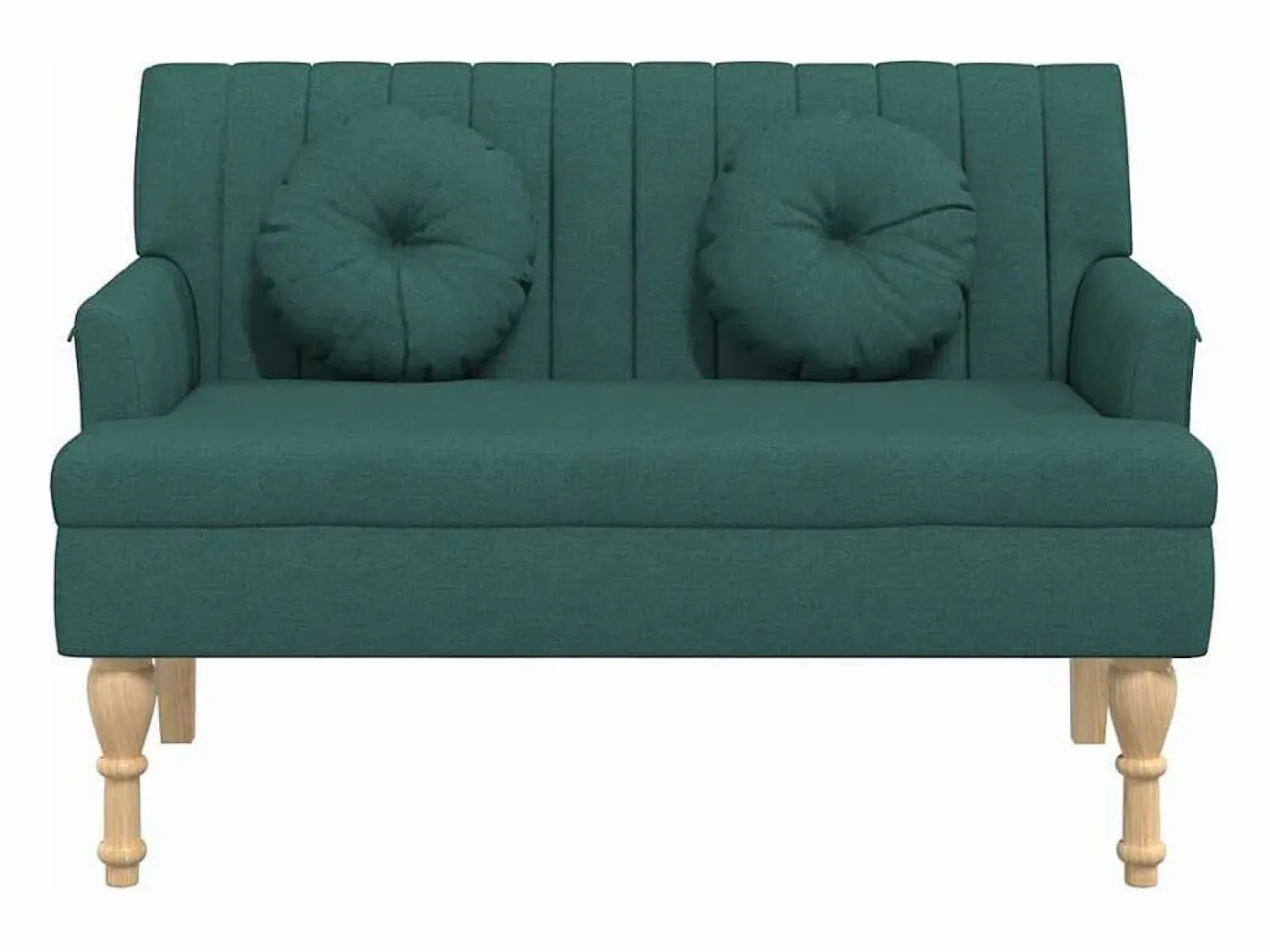 vidaxl Banco con cojines tela oscuro 113x64,5x75,5 cm