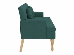 vidaxl Banco con cojines tela oscuro 113x64,5x75,5 cm