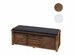 MCW Banco con compartimentos de almacenamiento -H53, marrón