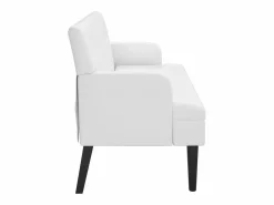 vidaxl Banco con respaldo cuero sintético 112x65,5x75 cm