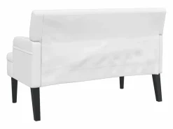 vidaxl Banco con respaldo cuero sintético 112x65,5x75 cm