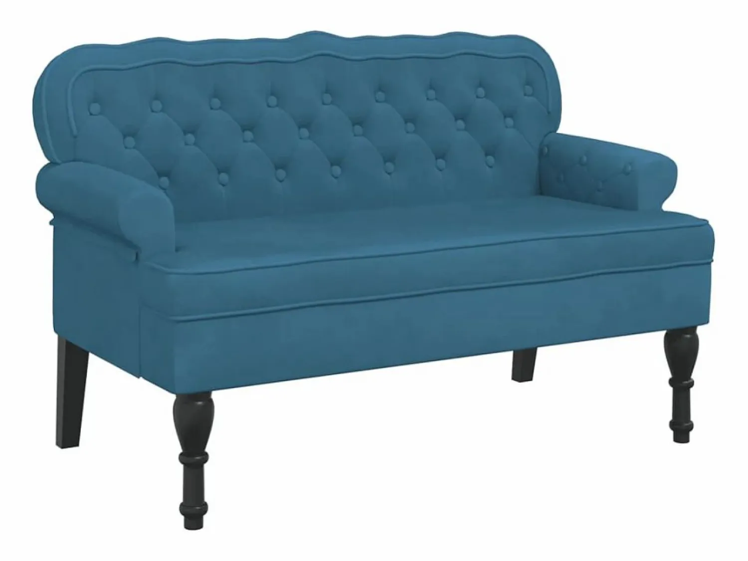 vidaxl Banco con respaldo terciopelo 119,5x64,5x75 cm