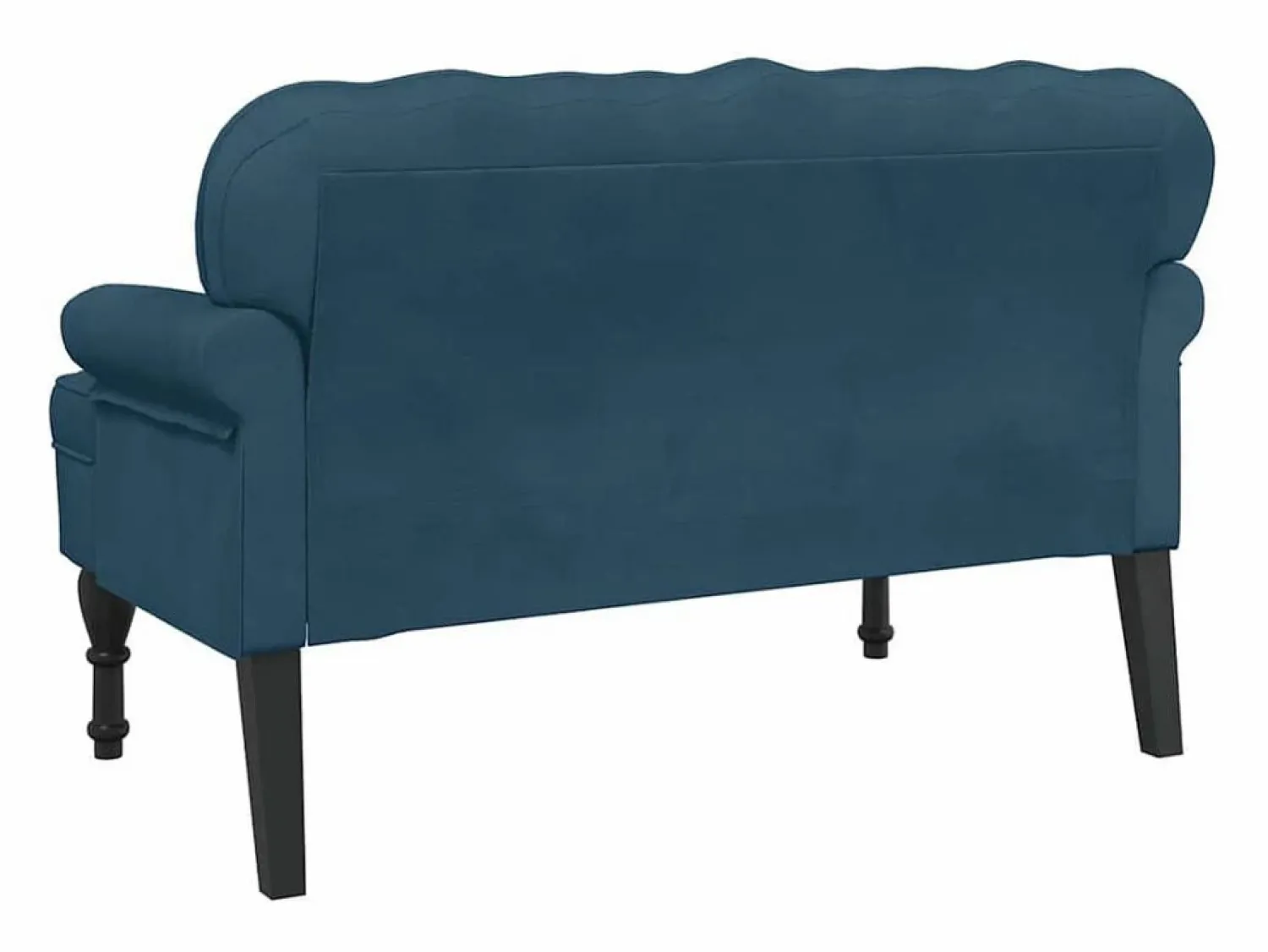 vidaxl Banco con respaldo terciopelo 119,5x64,5x75 cm