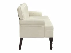 Discount vidaxl Banco con respaldo terciopelo color 119,5x64,5x75 cm Crema