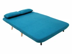 Outlet Miliboo Banco convertible 2 plazas en tejido petróleo AMIKO Azul
