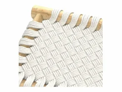 Rendez-Vous Déco Banco de 2 plazas de 90 cm tejido de macramé y rama de teca - Kira