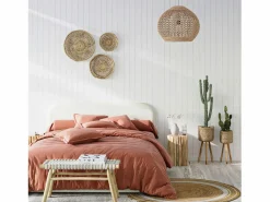 Rendez-Vous Déco Banco de 2 plazas de 90 cm tejido de macramé y rama de teca - Kira