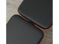 Banco de abdominales ajustable y plegable, multifuncional con cuerdas, de acero, y rojo (137 x 51 x 66 cm)