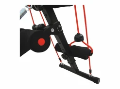 Sale Banco de abdominales ajustable con bandas de resistencia, acero, (137,5 x 55,5 x 50-68 cm) Negro