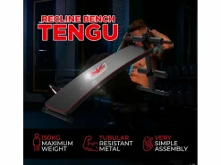 Outlet Banco de abdominales curvo ajustable multifunción que ahorra espacio Tengu Aparato De Musculación