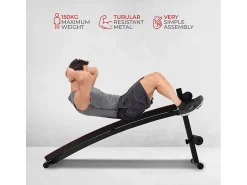 Outlet Banco de abdominales curvo ajustable multifunción que ahorra espacio Tengu Aparato De Musculación