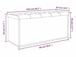 Outlet vidaxl Banco de almacenaje 102x42x45 cm madera de ingeniería Blanco