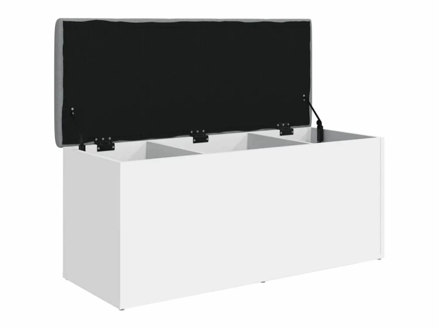 Outlet vidaxl Banco de almacenaje 102x42x45 cm madera de ingeniería Blanco