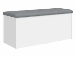 Outlet vidaxl Banco de almacenaje 102x42x45 cm madera de ingeniería Blanco