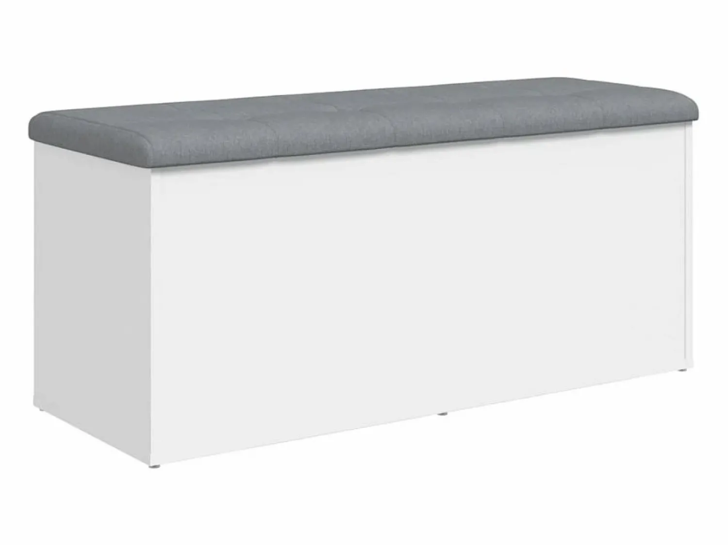Outlet vidaxl Banco de almacenaje 102x42x45 cm madera de ingeniería Blanco