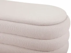 Hot Vente-unique Banco de almacenaje de pana color - ECAMBI Crema