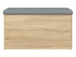 Banco de almacenaje roble Sonoma 82x42x45 cm madera de ingeniería Banco Y Pie De Cama|Banco Y Pie De Cama