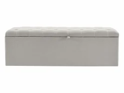 Hot Banco de almacenaje tapizado con espacio de almacenaje - estructura de madera - lino 141x41,5x47 cm Baúl Y Arcón|Accesorios De Almacenaje
