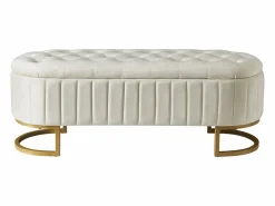 Sale ModernLuxe Banco de almacenamiento tapizado en terciopelo - estilo moderno - Beige