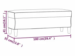 Banco de cuero sintético 100x35x41 cm Banco Y Pie De Cama|Banco Y Pie De Cama