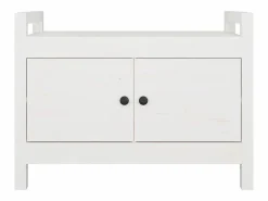 Hot Banco de entrada 80x40x60 cm Madera maciza de pino Blanco