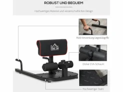 Discount Banco de entrenamiento 3 en 1 ajustable de acero para sentadillas, abdominales y flexiones (50 x 97 x 56,5-98 cm) Negro