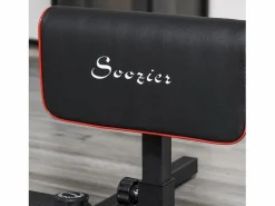 Discount Banco de entrenamiento 3 en 1 ajustable de acero para sentadillas, abdominales y flexiones (50 x 97 x 56,5-98 cm) Negro