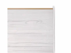 vidaxl Banco de esquina REINE madera maciza pino marrón blanco 151 cm