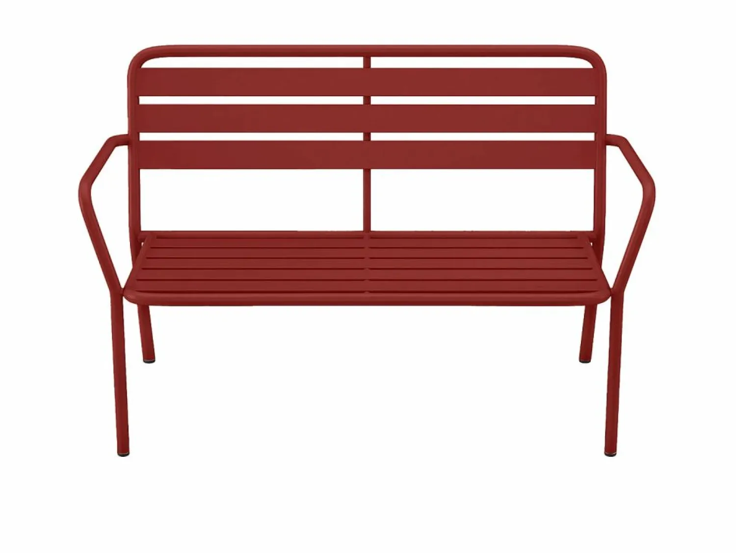 Sale MYLIA Banco de jardín de metal - - MIRMANDE de Rojo