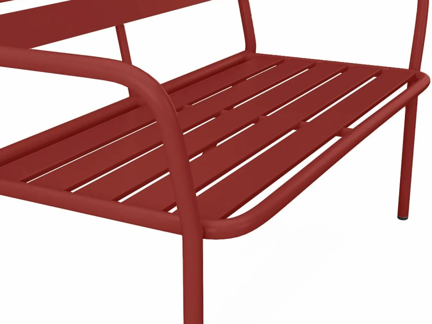 Sale MYLIA Banco de jardín de metal - - MIRMANDE de Rojo
