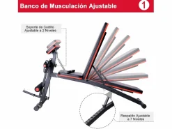Discount Banco de mancuerna negro 54x160x106 cm Aparato De Musculación