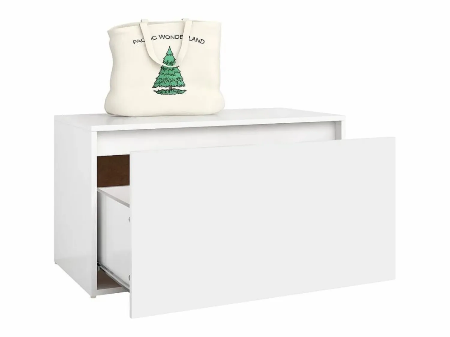 Discount Banco de pasillo de madera de ingeniería 80x40x45 cm ES130603 Blanco