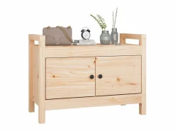 vidaxl Banco de recibidor madera maciza de pino 80x40x60 cm