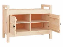 vidaxl Banco de recibidor madera maciza de pino 80x40x60 cm
