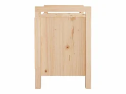 vidaxl Banco de recibidor madera maciza de pino 80x40x60 cm