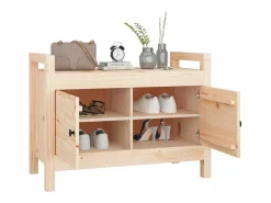 vidaxl Banco de recibidor madera maciza de pino 80x40x60 cm