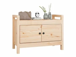 vidaxl Banco de recibidor madera maciza de pino 80x40x60 cm