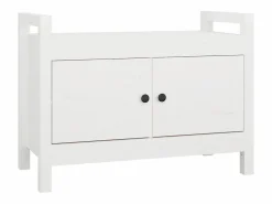 Best vidaxl Banco de recibidor madera maciza de pino 80x40x60 cm Blanco