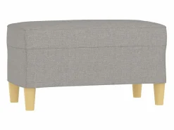 vidaxl Banco de tela claro 70x35x41 cm
