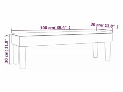 Best Banco de tela claro 100x30x30 cm Banco Y Pie De Cama|Banco Y Pie De Cama