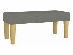 Best vidaxl Banco de tela oscuro 70x30x30 cm Gris